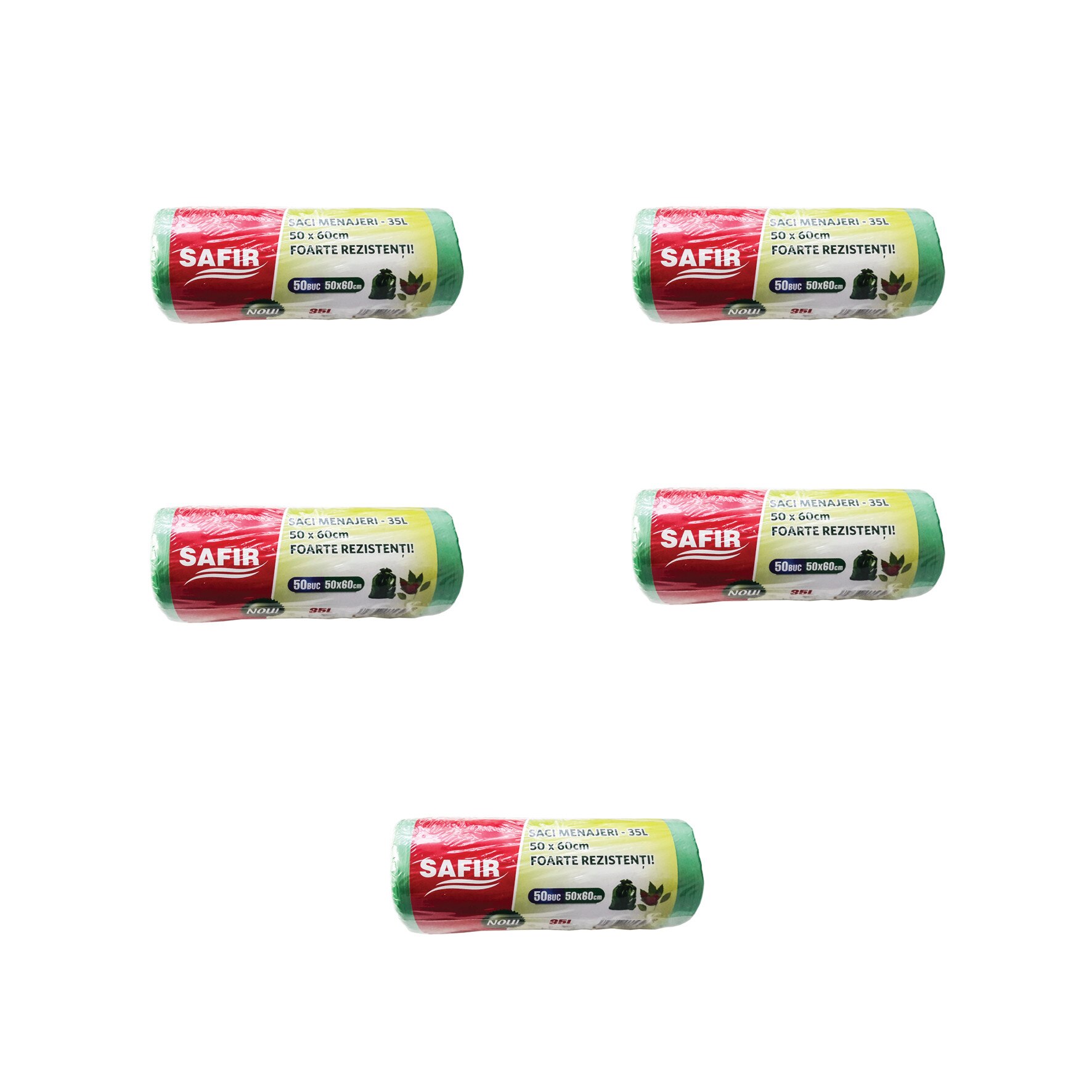 Pachet 4 Role saci meanjeri 35 L + 1 rola Gratuit