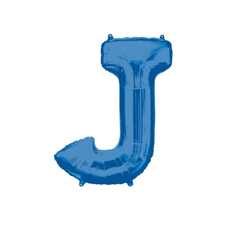 Balon Folie Mare Litera J Albastru - 58 x 83 cm, Amscan 35419