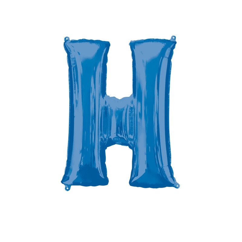 Balon Folie Mare Litera H Albastru - 66 x 81 cm, Amscan 35415