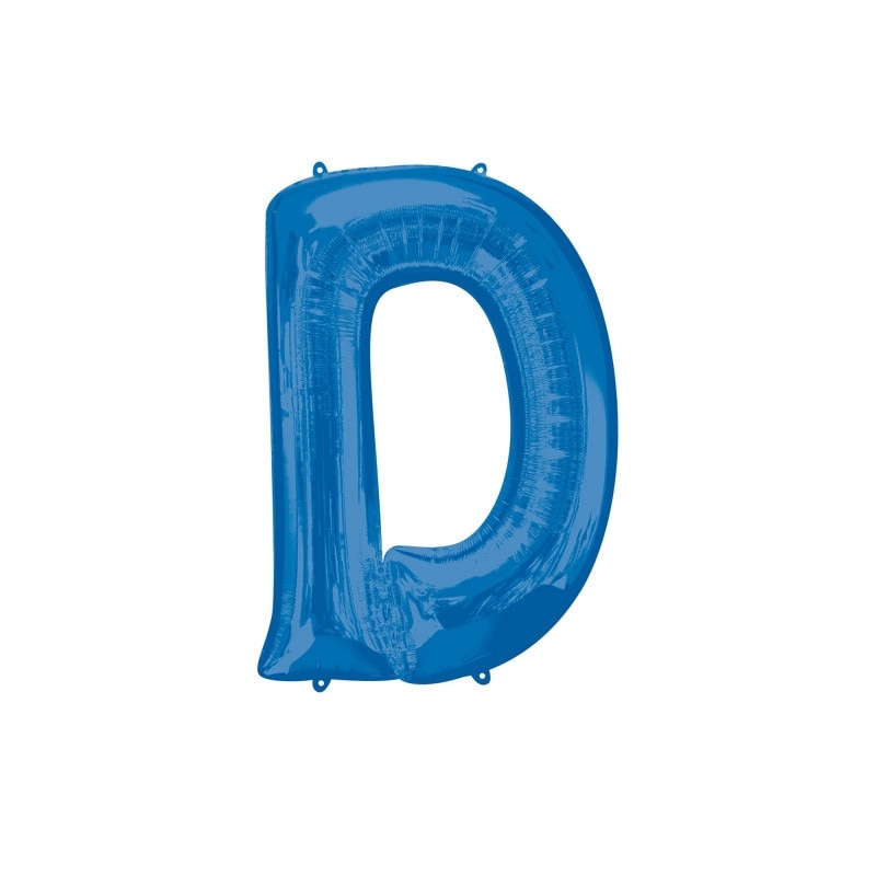 Balon Folie Mare Litera D Albastru - 60 x 83 cm, Amscan 35407