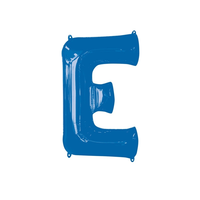Balon Folie Mare Litera E Albastru - 53 x 81 cm, Amscan 35409