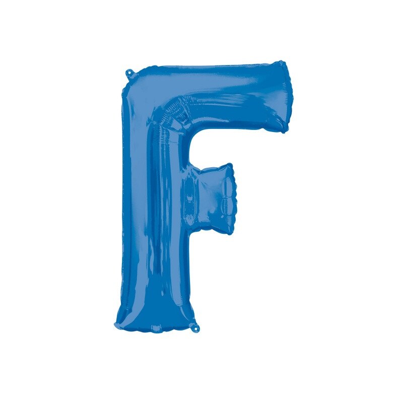 Balon Folie Mare Litera F Albastru - 53 x 81 cm, Amscan 35411