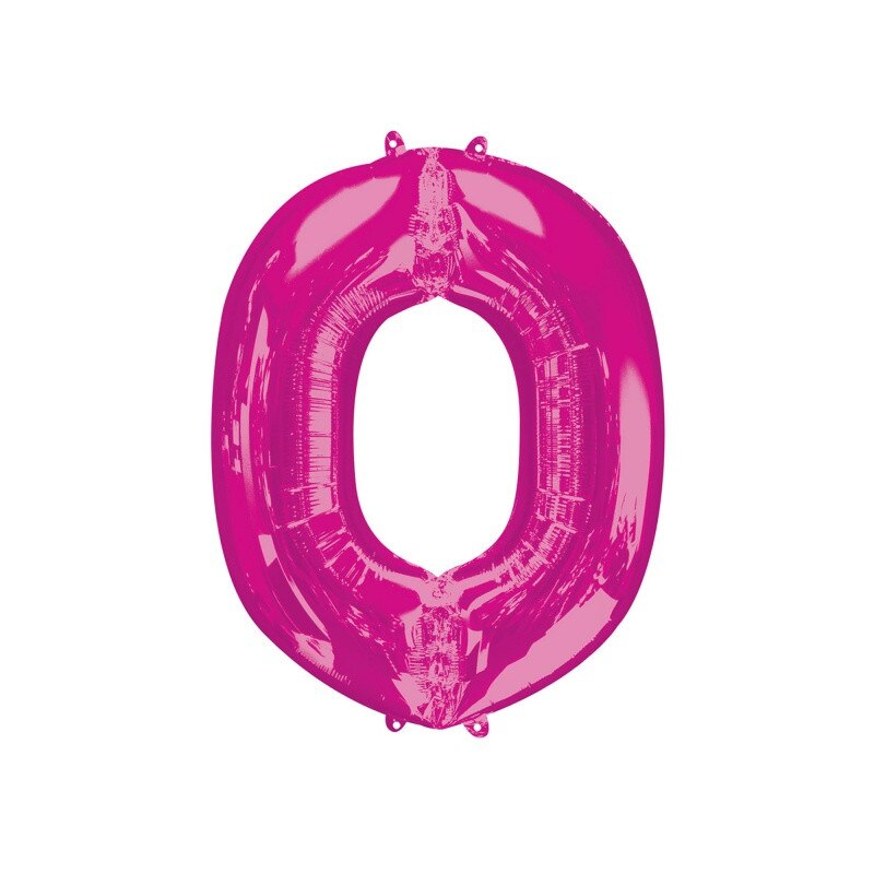Balon Folie Mare Litera O Roz - 66 x 83 cm, Amscan 35430