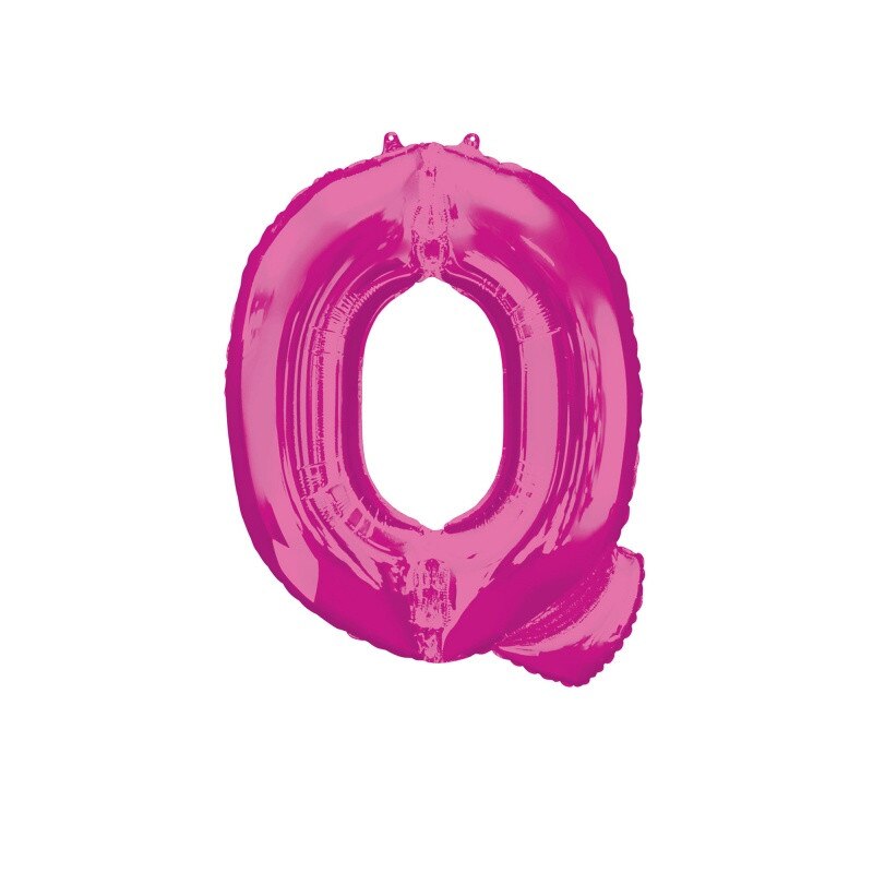 Balon Folie Mare Litera Q Roz - 60 x 81 cm, Amscan 35434