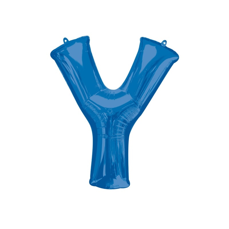 Balon folie litera Y albastru - 76 x 86 cm, Amscan 35449