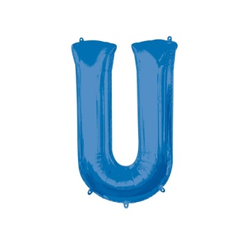 Balon Folie Mare Litera U Albastru - 58 x 83 cm, Amscan 35441 Balon Folie Mare Litera U Albastru - 58 x 83 cm, Amscan 35441