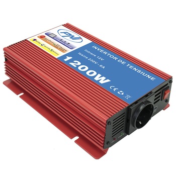 Invertor de tensiune PNI, L1200W alimentare, 12V, iesire 230V Invertor de tensiune PNI, L1200W alimentare, 12V, iesire 230V