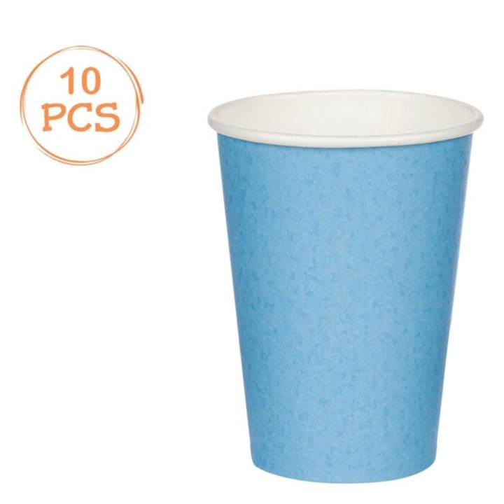 Pahare din Carton Bleu 270ml - 10buc Saiconcept