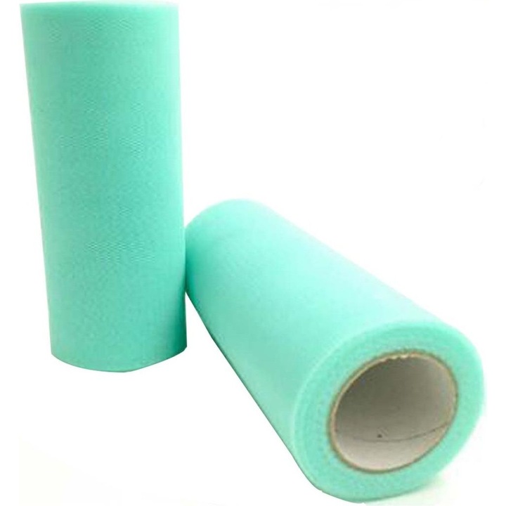 Material textil tull, 2 role, 15cmx90m, multicolor, 100% poliester
