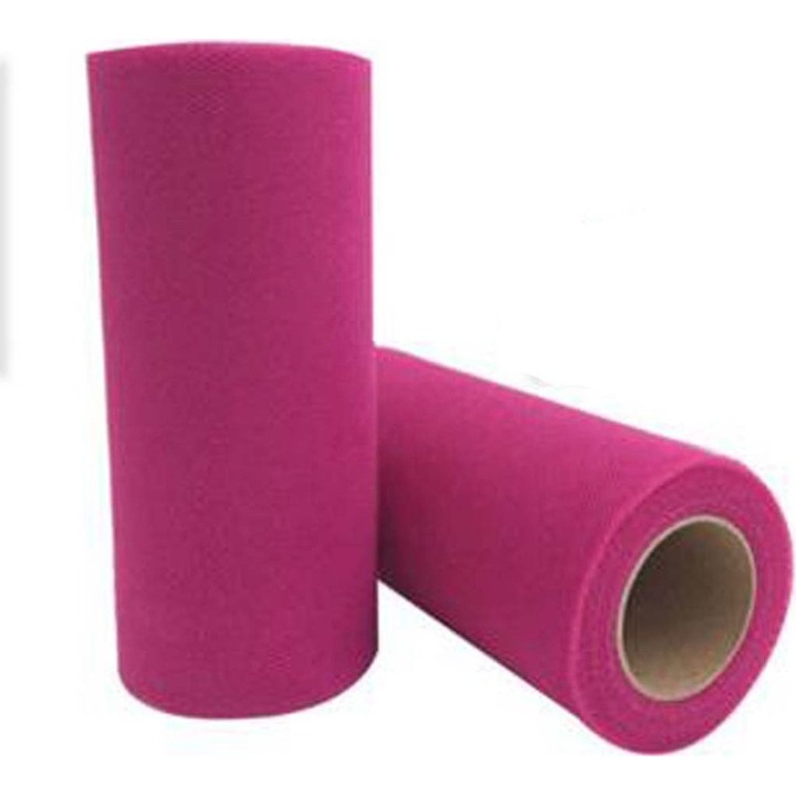 Material textil tull, 2 role, 15x9000cm, multicolor, 100% poliester