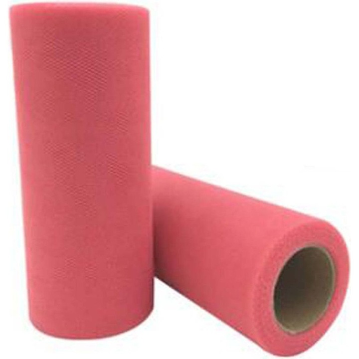 Material textil tull, 2 role, 15cmx90m, multicolor, 100% poliester