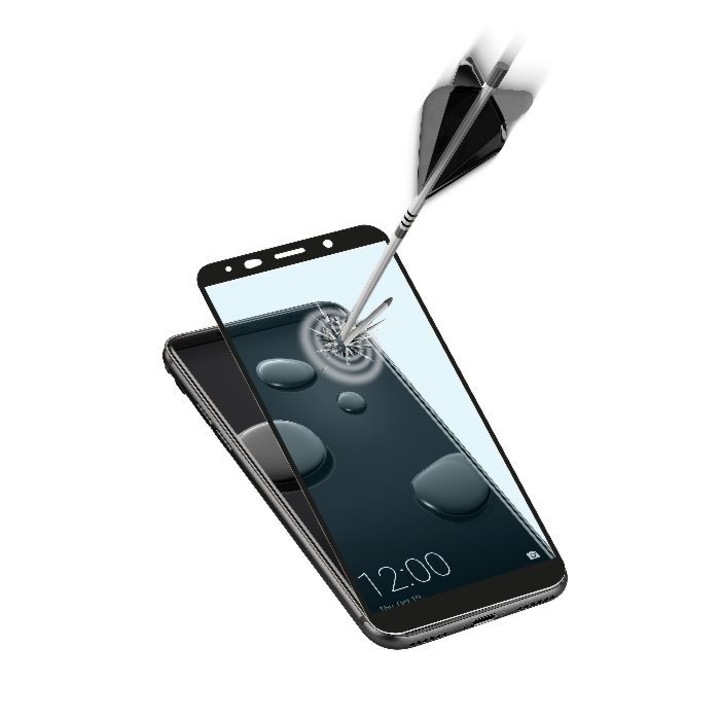 Закален стъклен протектор Cellularline за Huawei Mate 10 Pro, Черен