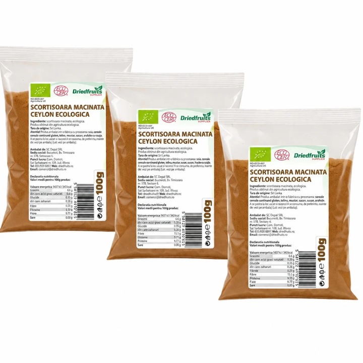 Scortisoara macinata Ceylon BIO - 3 buc x 100 g