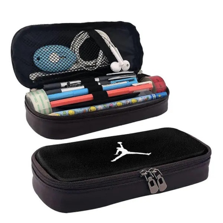 Penar multifunctional, piele PU maro, compact, cu fermoar, elastic, 22x10x5cm