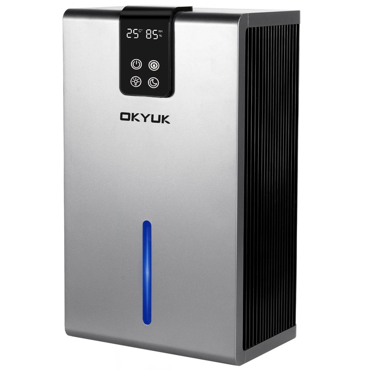 Dezumidificator electric OKYUK, 2700 ml, gri, dimensiuni 17, 32x12, 99x8, 86cm