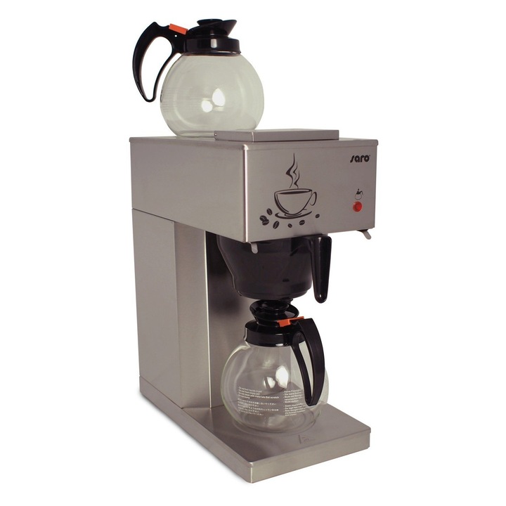 Aparat de cafea Saro, otel inoxidabil/sticla, 2 ulcioare de 1, 8L, 2060W