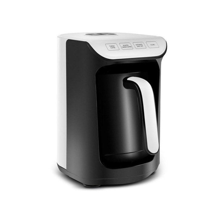Cafetiera turceasca Karaca, 300 ml, 5 cesti, 535 W, alb