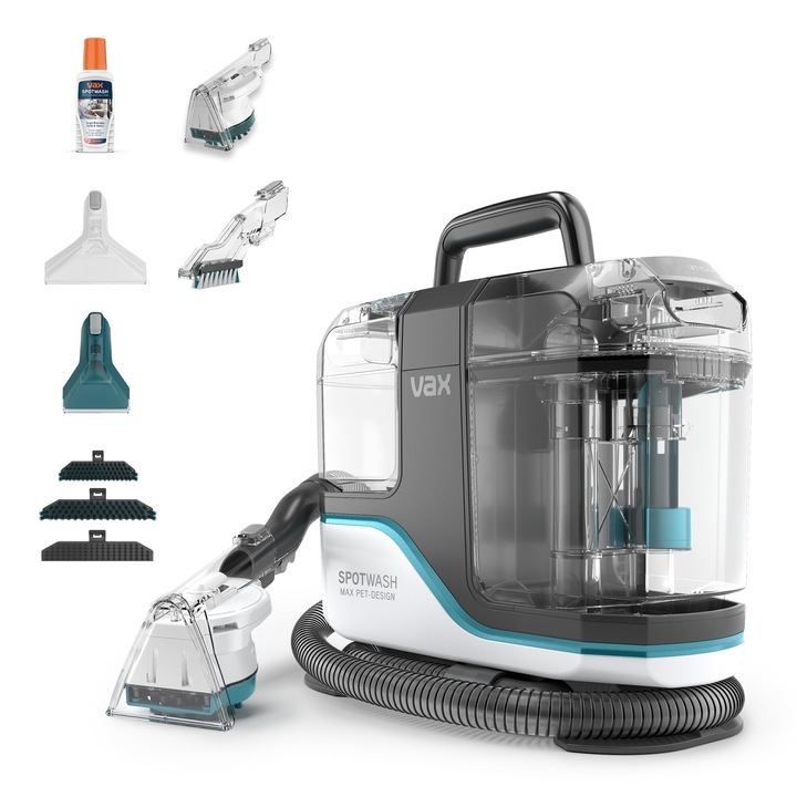 Aspirator cu spalare Vax SpotWash Max Pet Edition, rezervor 2.8L, curatare covoare si tapiterie, 16.93x14.09x11.77cm