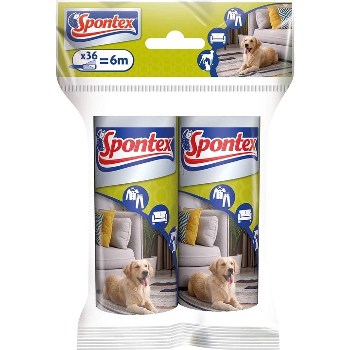 Rola scame Spontex, 36 coli, set 2 bucati, 5, 31x5, 12x1, 97cm