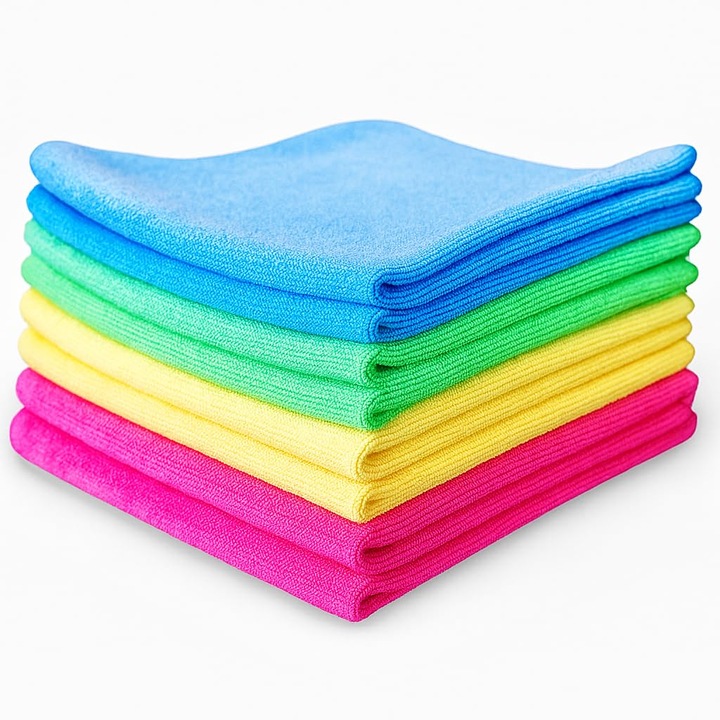 Set lavete din microfibra Glart H4488 colorate, 40x40 cm, 600 GSM, 3 bucăți
