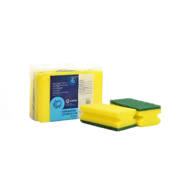 Burete de curățare set 2 bucăți, CISNE, fibre verde, 8, 58x6, 61x3, 66cm