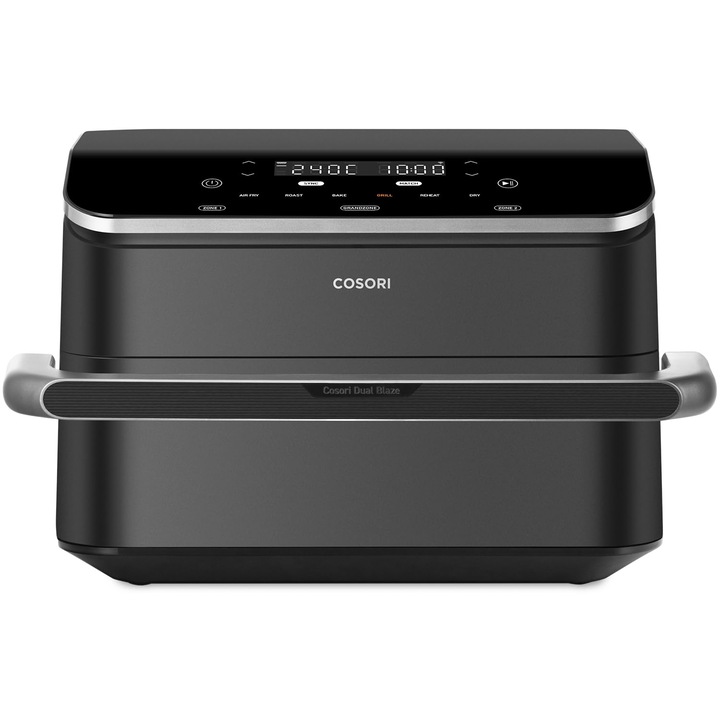 Friteuză cu aer COSORI 10 litri, 8 în 1 Dual Blaze, 2 cosuri 5L, WiFi, 2800W, 35-240C