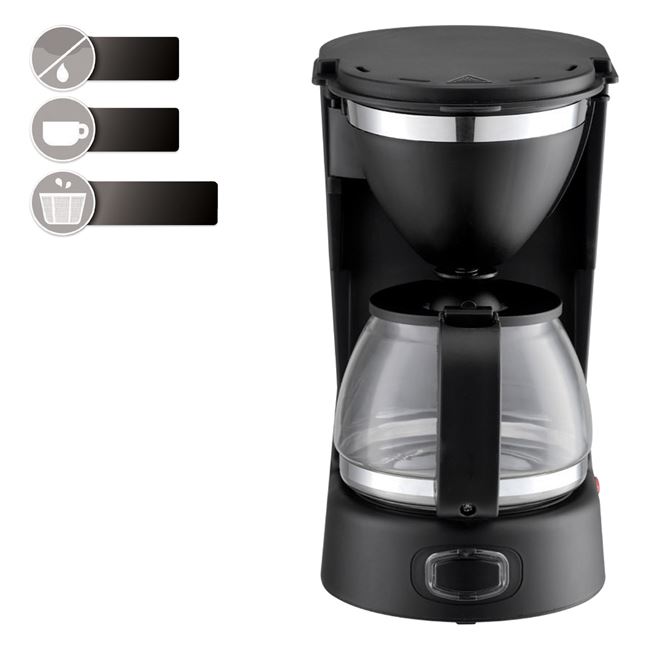 Cafetiera Neagra cu Filtru Detasabil 750ml - 650W Saiconcept
