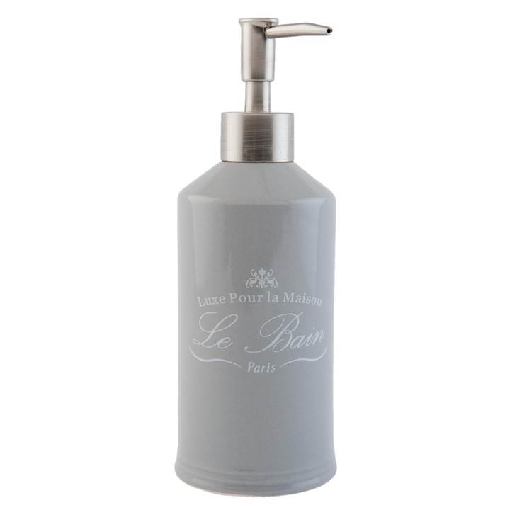 Szürke kerámia adagoló Le Bain szappanhoz Ø 7x20 cm 0,35 L