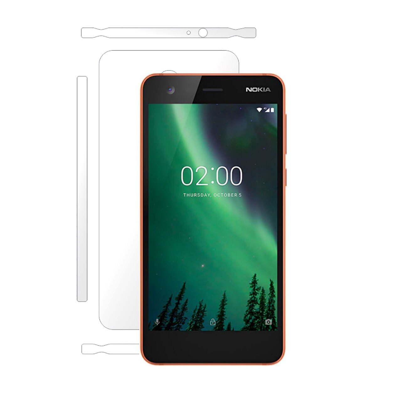 Folie Smart Protection Nokia 2 spate si laterale,protectie completa spate si laterale+Smart Spray®,Smart Squeegee®,microfibra si instructiuni instalare incluse