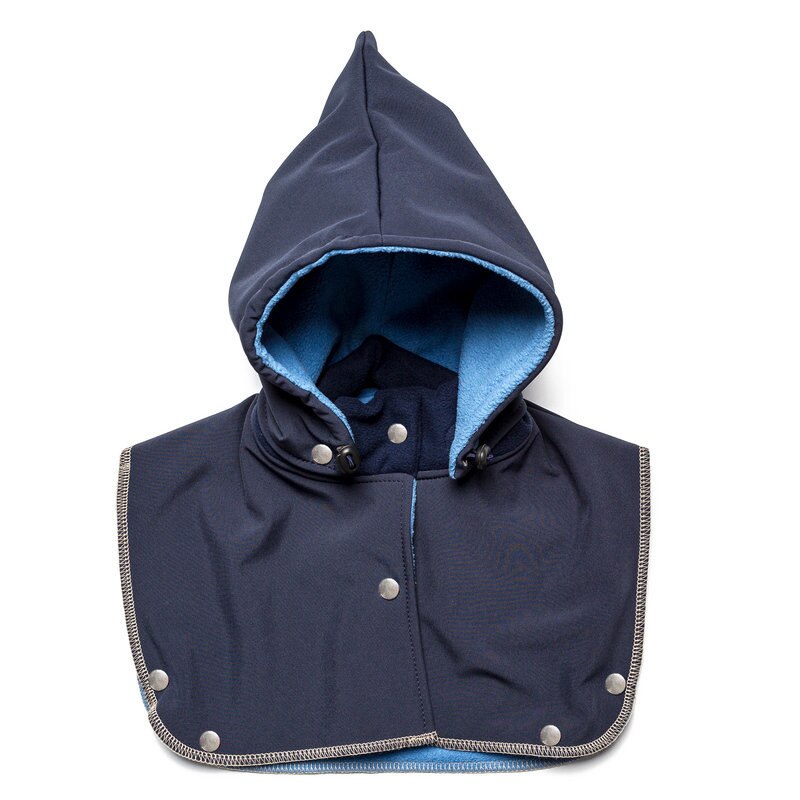 Gluga si fular de incalzire a gatului pentru bebelusi Liliputi, Daisy, bleumarin