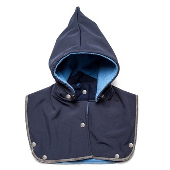 Gluga si fular de incalzire a gatului pentru bebelusi Liliputi, Daisy, bleumarin Gluga si fular de incalzire a gatului pentru bebelusi Liliputi, Daisy, bleumarin