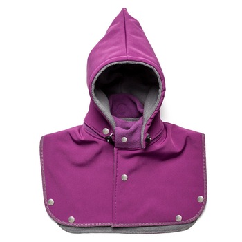 Gluga si fular de incalzire a gatului pentru bebelusi Liliputi, Violet-grey, mov Gluga si fular de incalzire a gatului pentru bebelusi Liliputi, Violet-grey, mov