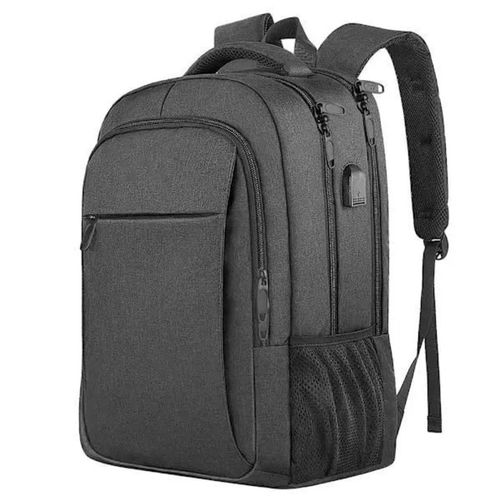 Rucsac de calatorie cu compartiment laptop 18 inch, capacitate mare, negru, 45x30x15cm