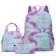 Rucsac trei piese nylon impermeabil albastru 45x30x20cm