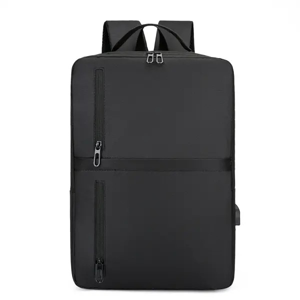 Rucsac laptop 15.6 inch, poliester, negru, 43x31x12cm, capacitate 36-55L