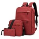 Rucsac laptop set 3 piese Oxford rosu