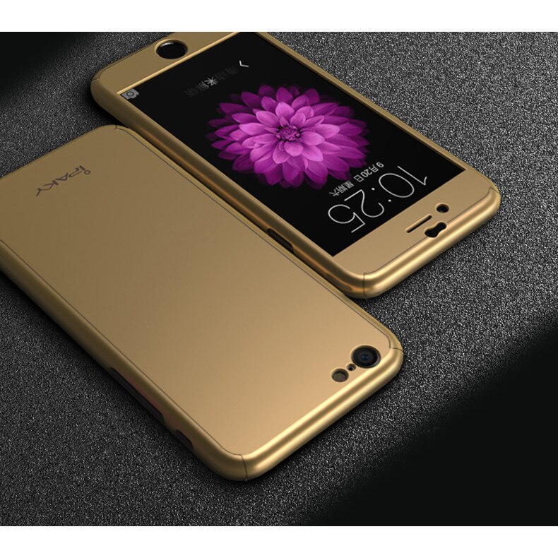 Husa IPAKY Retro Glamour - Full Protection 360 - Iphone 6 / 6S (Gold) cu Folie Protectie Ecran