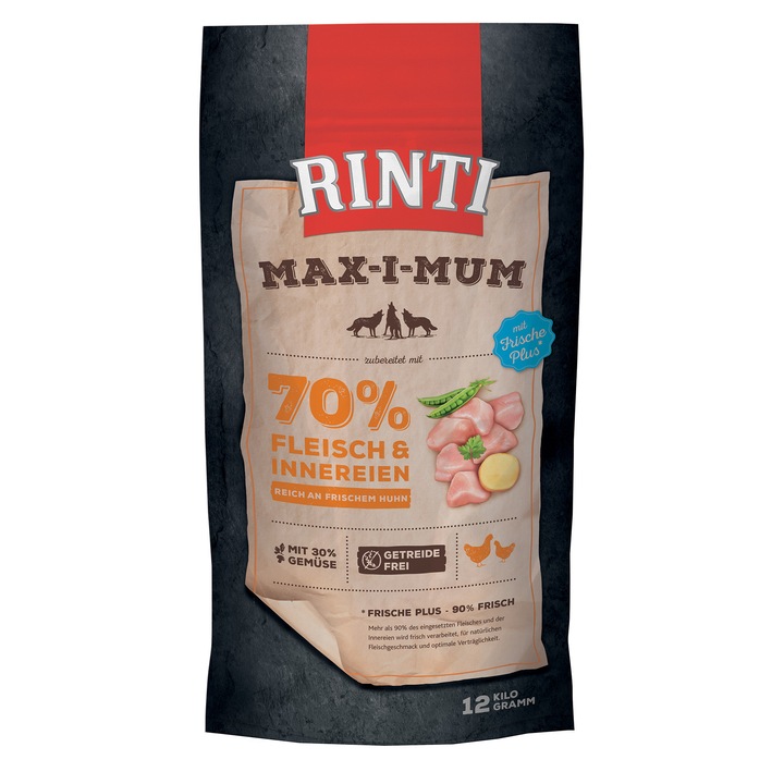 Hrana uscata pentru caini Rinti, Max-i-mum, Burta de vita, 12kg
