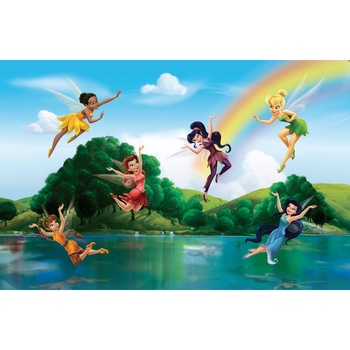 Fototapet Disney Tinkerbell, zane la curcubeu 360 x 254 cm Fototapet Disney Tinkerbell, zane la curcubeu 360 x 254 cm