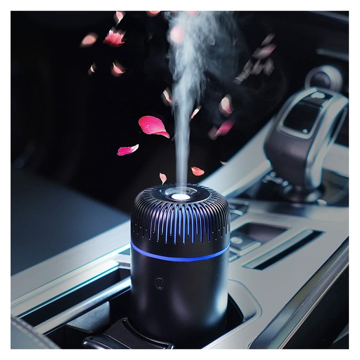 Umidificator Aromaterapie Difuzor Ulei Esential USB Mini Portabil Negru 100ml