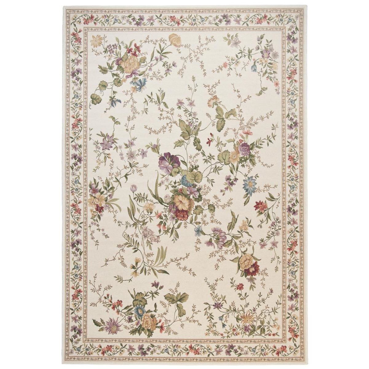 Covor Floral Lana/Polipropilena/Poliester Theko C-102507 60x90