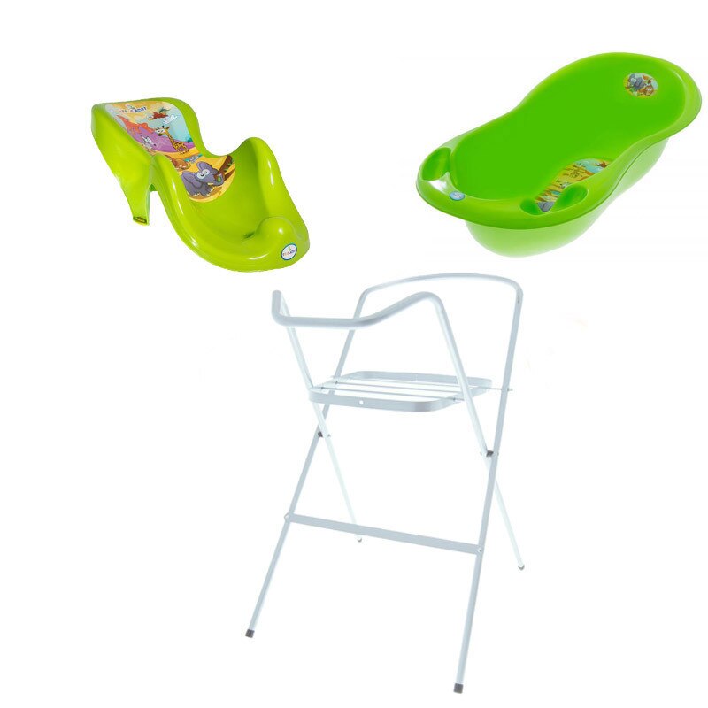 Set pachet cadita SF verde + suport anatomic si suport metalic