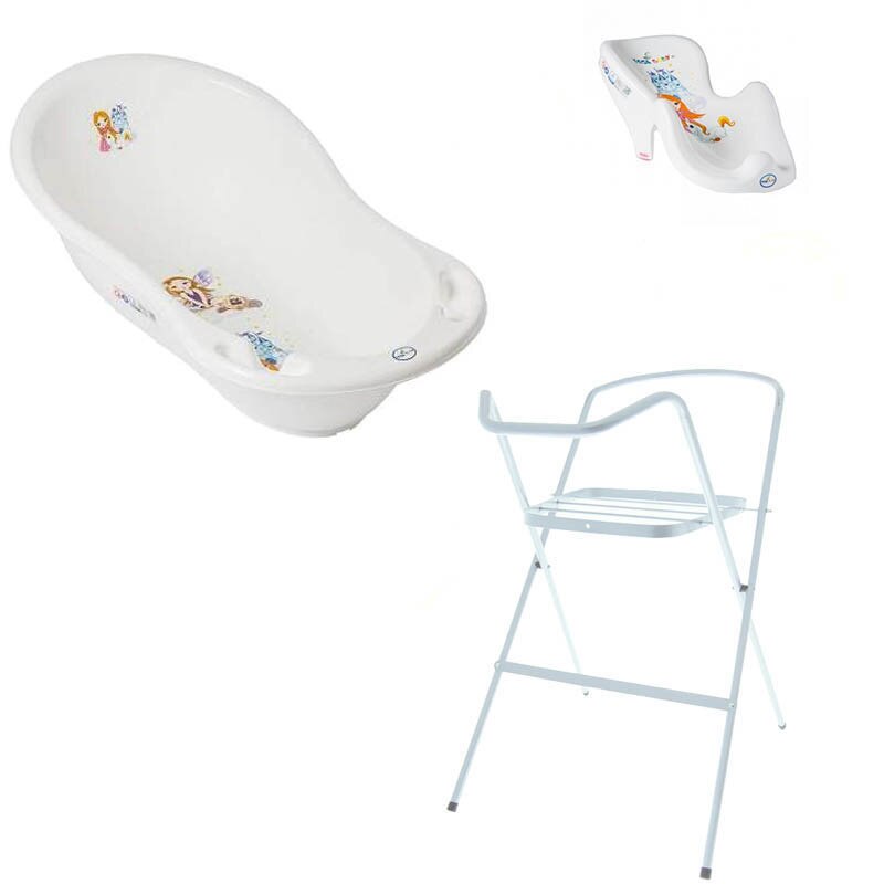 Set cadita alb LP 86 cm + suport metalic + suport anatomic cadita