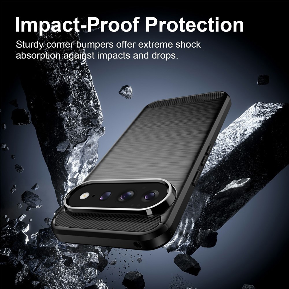 Husa pentru Google Pixel 11 / Pixel 11 Pro- Techsuit Carbon Silicone - Black