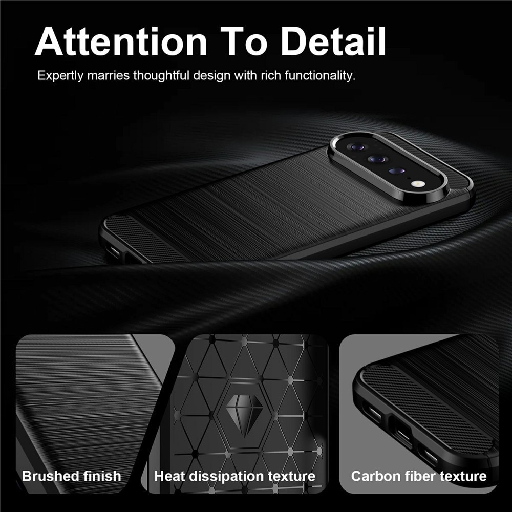 Husa pentru Google Pixel 11 / Pixel 11 Pro- Techsuit Carbon Silicone - Black