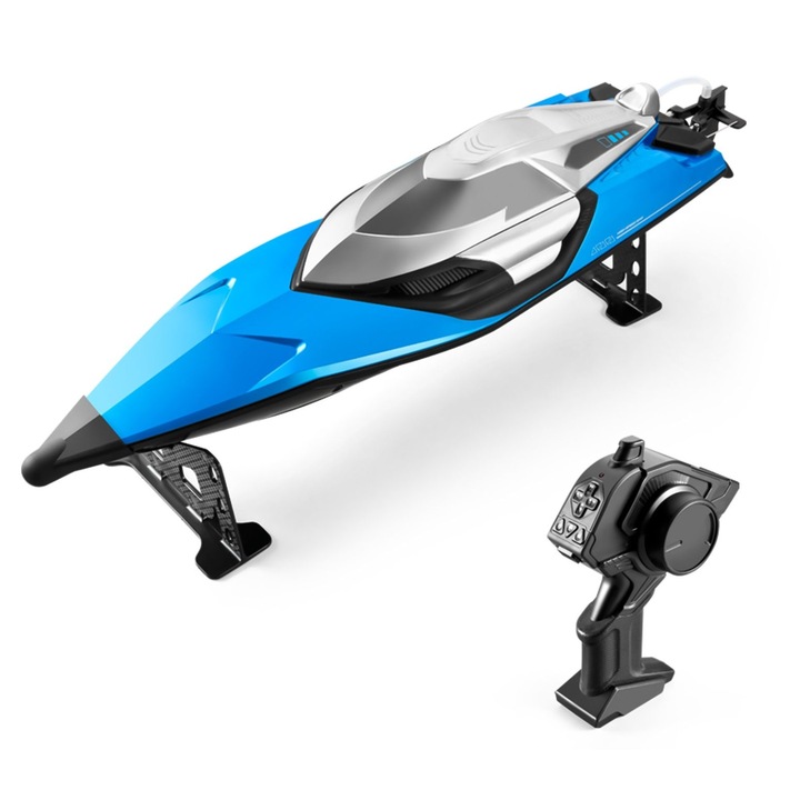Barca RC, viteza 70km/h, 2.4GHz, 50x11.5x9.5cm, plastic, set complet