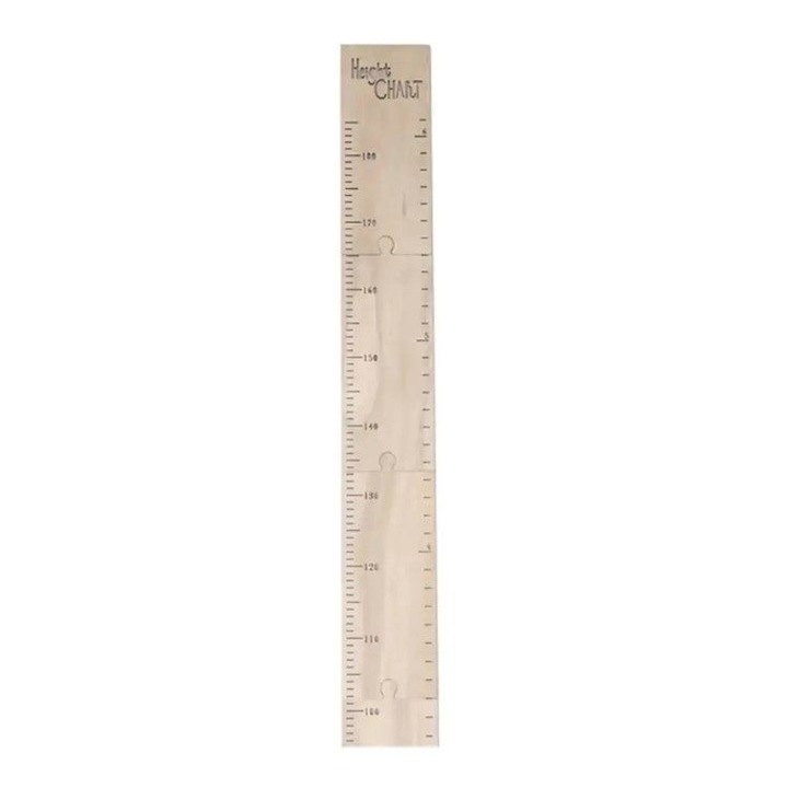 Fa magasságmérő gyerekeknek, 5 darabos szett, 210cm, natúr