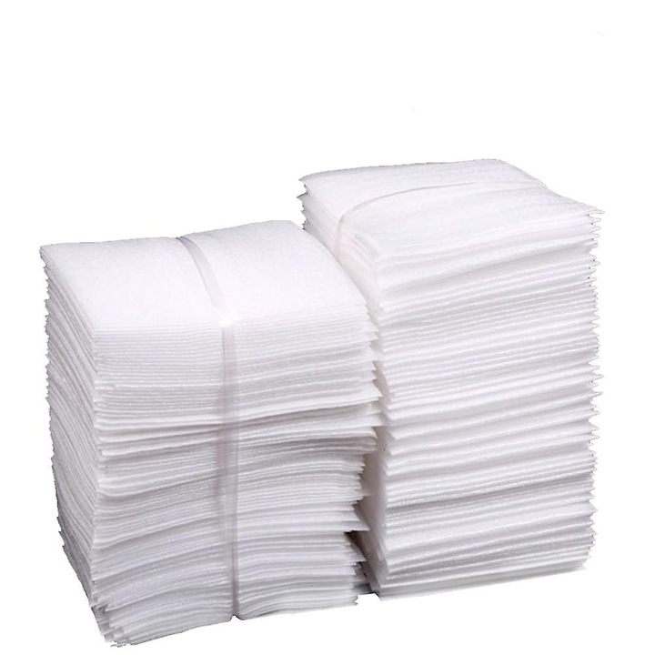 100 buc Pungi cu perna, alb, 25x30cm, spuma EPE, set