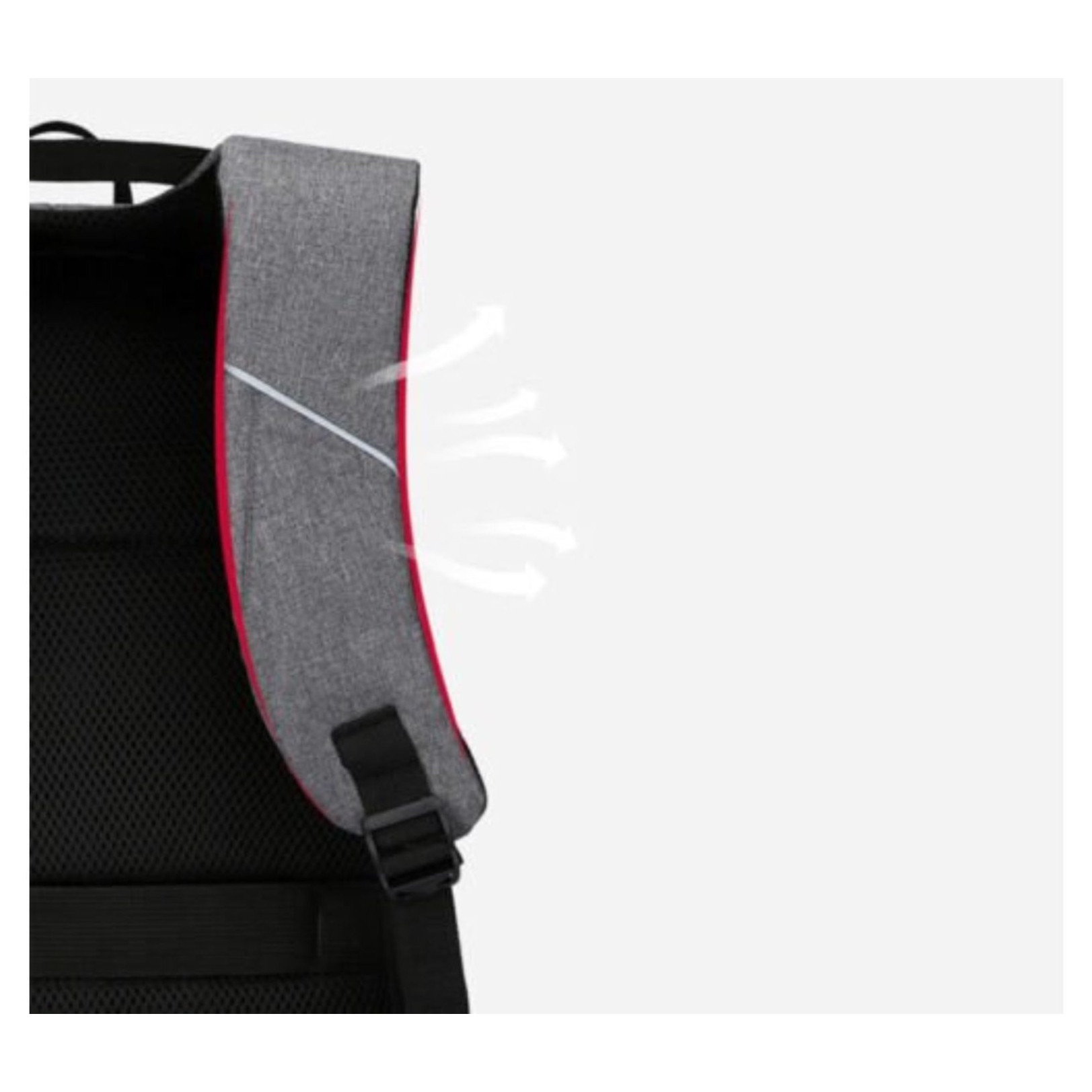 Rucsac laptop 17 inch, anti-furt, port USB, negru-gri, 32x16x46cm