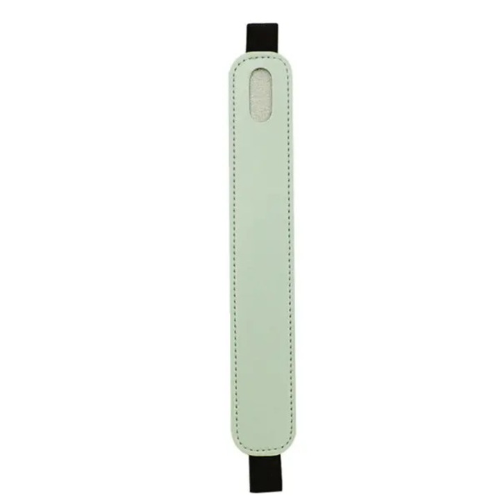 Husa pentru stilou din piele PU cu banda elastica, pentru notebook/tableta, verde, 19,3 x 3,1 cm